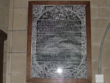 Wall plaque in memory of John Beton of Authmuthie.